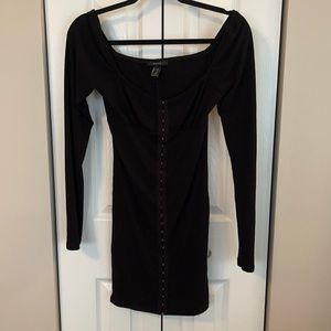 Forever21 black corset dress